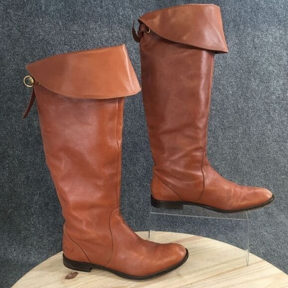 Coach Cheyenne Brown Leather Riding Boots Knee Size 9B EUC - Picture 1 of 8